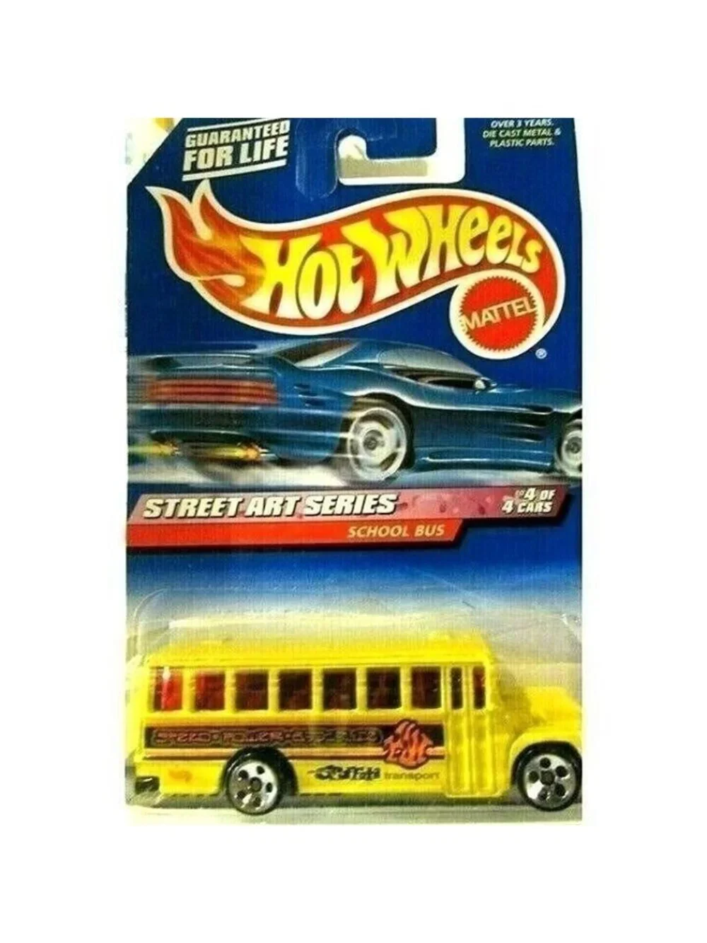 Vintage Die Cast Hot Wheels 1998 School Bus Street Art Series Yellow #952 1:64